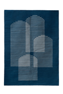 سجادة الأقواس الزرقاء من القطن المنسوج يدويًا