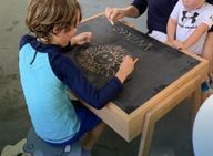 Double Faced Play Table Chalk/White Board