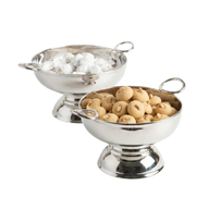 Silver Footed Bowl – Nickel-Coated Brass
