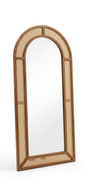 Arch Mirror with Wood & Rattan Frame
