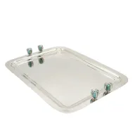 Stone Silver Tray – Nickel-Coated Brass