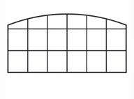 La Case Classic Arched Windowpane Mirror – Iron Frame