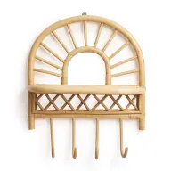 رف بامبو صاني - كانيه - 4 علاقات ملابس