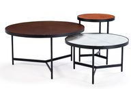Petra Tables Set AG3005 - Wooden & Marble Tops - Metal Legs