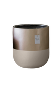Fiber Glass Metallic Beige Pot