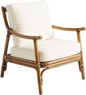 Bamboo Lounge Chair With Upholstered Cushion