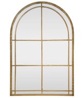 مرآة تينا من المعدن البرونزي بتصميم نافذة