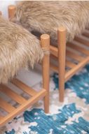 Scandi Stool In Beech Wood With A Shelf