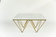 Tucana Coffee Table AG1011 - Marble & Gold Metal Frame
