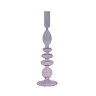 Pastel Purple Glass Candle Holder