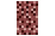 Burgundy Checkered Hand-Tufted Rug