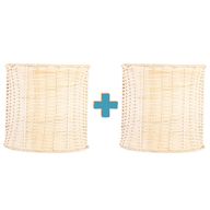 طقم مصابيح حائطية من الخيزران المنحني - إضاءة طبيعية - A114