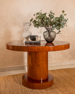 Jessie Cherry Wood Round Dining Table - Gloss Finish