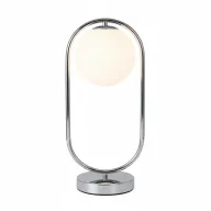 Silver And White Table Lamp - L1094