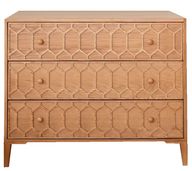 Beehive Mini Chest Of 3 Drawers - Oak - Hand Engraved Design