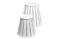 Tarboosh Side Table Set From Palms Ribs With Round Top