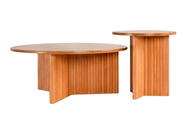 Odeon Coffee Tables - 2 Pieces - Beech Wood & Oak Veneer