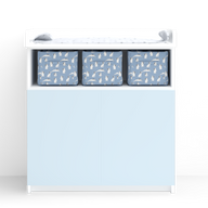 طاولة تغيير ميدا القابلة للتحول لوحدة تخزين (أبواب بمفصلات)