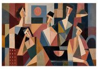 Family Gathering Printed Canvas