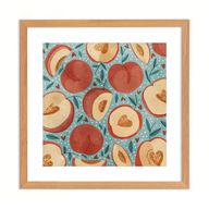 Darwisha Peach Hearts Art Print
