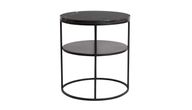 Retrograde Side Table With Marble Top