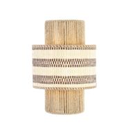 Bamboo & Jute Wall Lamp - Handwoven Boho Texture - BL23