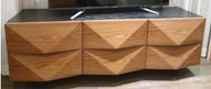 Geometric TV Unit With Walnut and Oak Veneer