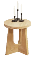 Tanoura Side Table - Solid Wood - Round Top