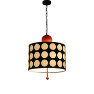 Atomic Halo Black & Red Pendant