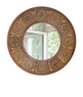 Aghrew Ceramic Mirror With Wooden Frame