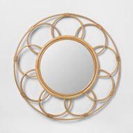Bamboo Round Mirror