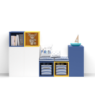 Cubby Storage System With Seating - Lacquered