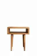 Open Box Night Table With Open Shelf & Slanted Legs