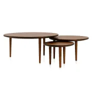 Dot Veneer Round Coffee Table