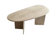 ترابيزة ترافنتين رخام - تصميم بيضاوي