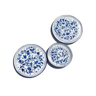 Blue Leaves Plates Set – Painted Beauty in Classic Blue & White