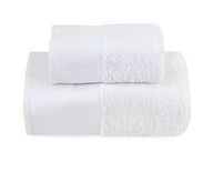 طقم فوط حمام ابيض سادة