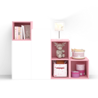 وحدة تخزين كابي - مطلية لاكيه - برفوف مفتوحة وضلف