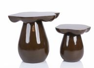 Mushroom Fiberglass Side Table Set