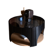 طاولة قهوة نورديكا اوليا كبيرة - سطح زجاجي - تصميم دائري