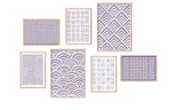 Gallery Wall Set of Purple Pattern Prints