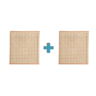 طقم أباجورات حائط من الراتان - تصميم يوفر المساحة مع إضاءة طبيعية - BL61