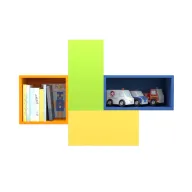 Cube Storage With 2 Open Shelves & Two Closed Units