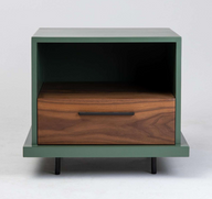 Wick Nightstand With 1 Drawer & Shelf