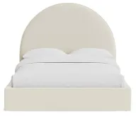 Echo Bed With Plain Arched Upholstered Headboard