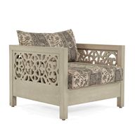 Carve Armchair With Wooden Frame & Premium Upholstery