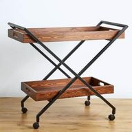 X Coffee Table on Wheels