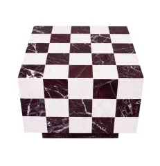 Burgundy & White