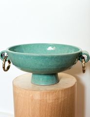 Ceramicaxbrass plate-green