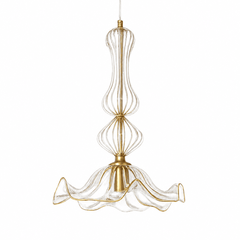 Warda pendant transparent gold trim